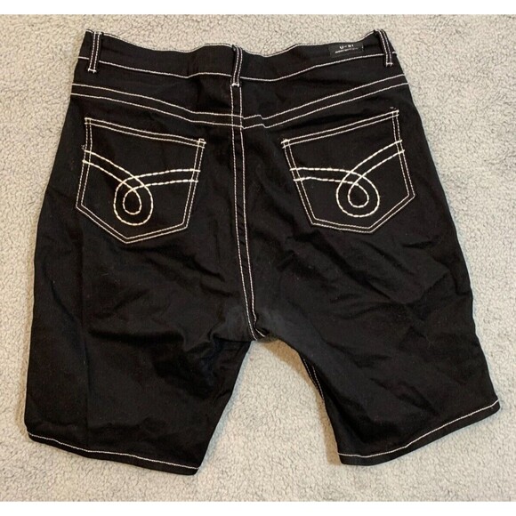 Women's Black and White U-51 Authentic Denim Shorts 5 Pocket Design Buttons - Picture 4 of 11